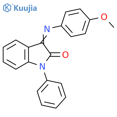 2H-Indol-2-one, 1,3-dihydro-3-[(4-methoxyphenyl)imino]-1-phenyl- structure