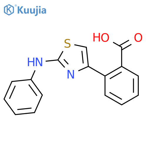 2-(2-Anilino-1,3-thiazol-4-yl)benzene-carboxylic Acid structure