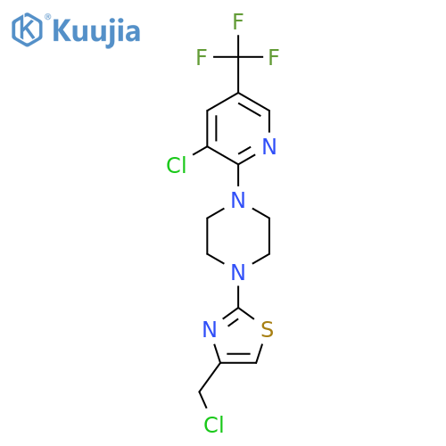 1-4-(Chloromethyl)-1,3-thiazol-2-yl-4-3-chloro-5-(trifluoromethyl)-2-pyridinylpiperazine structure