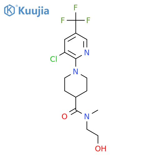 1-3-Chloro-5-(trifluoromethyl)-2-pyridinyl-N-(2-hydroxyethyl)-N-methyl-4-piperidinecarboxamide structure