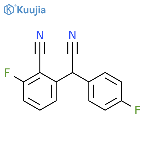 2-Cyano(4-Fluorophenyl)Methyl-6-Fluorobenzenecarbonitrile structure