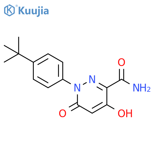 1-[4-(TERT-BUTYL)PHENYL]-4-HYDROXY-6-OXO-1,6-DIHYDRO-3-PYRIDAZINECARBOXAMIDE structure