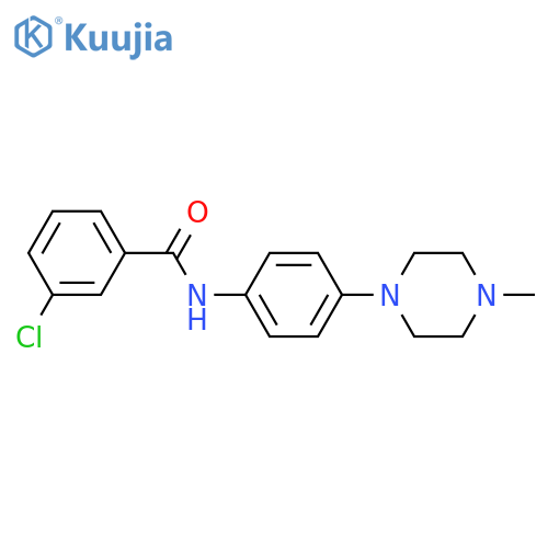 3-chloro-N-[4-(4-methylpiperazin-1-yl)phenyl]benzamide structure
