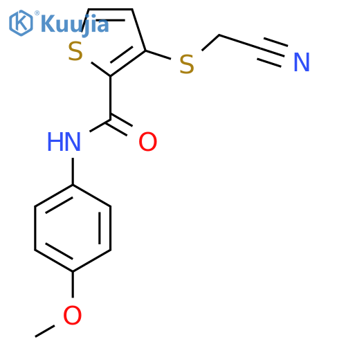 3-[(Cyanomethyl)sulfanyl]-N-(4-methoxyphenyl)thiophene-2-carboxamide structure