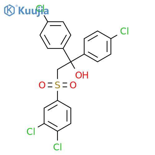 1,1-Bis(4-chlorophenyl)-2-[(3,4-dichlorophenyl)sulfonyl]-1-ethanol structure