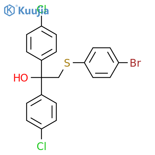 2-[(4-Bromophenyl)sulfanyl]-1,1-bis(4-chlorophenyl)-1-ethanol structure