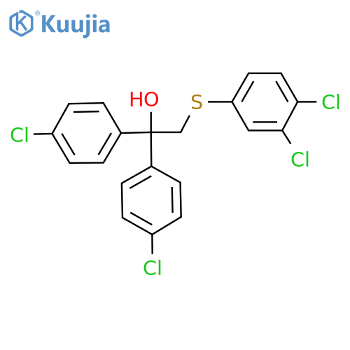 1,1-BIS(4-CHLOROPHENYL)-2-[(3,4-DICHLOROPHENYL)SULFANYL]-1-ETHANOL structure