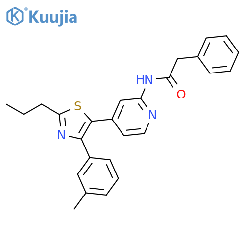Benzeneacetamide,N-[4-[4-(3-methylphenyl)-2-propyl-5-thiazolyl]-2-pyridinyl]- structure