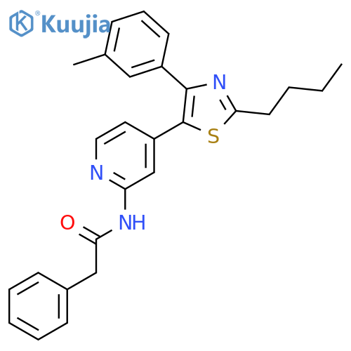 Benzeneacetamide,N-[4-[2-butyl-4-(3-methylphenyl)-5-thiazolyl]-2-pyridinyl]- structure