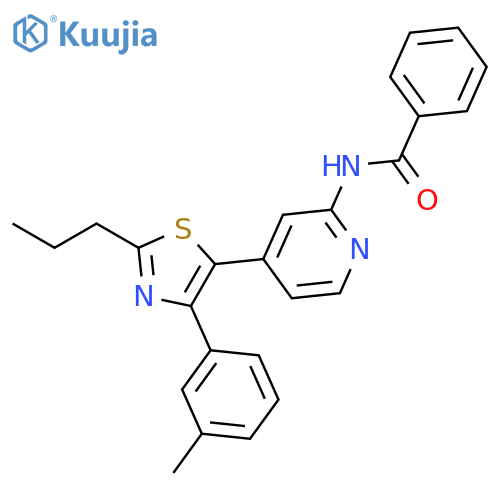 Benzamide, N-[4-[4-(3-methylphenyl)-2-propyl-5-thiazolyl]-2-pyridinyl]- structure