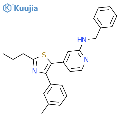 2-Pyridinamine,4-[4-(3-methylphenyl)-2-propyl-5-thiazolyl]-N-(phenylmethyl)- structure