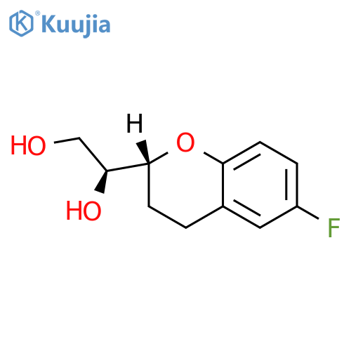 (1’R,2S)-2-(1’,2’-Dihydroxyethyl)-6-fluorochromane structure