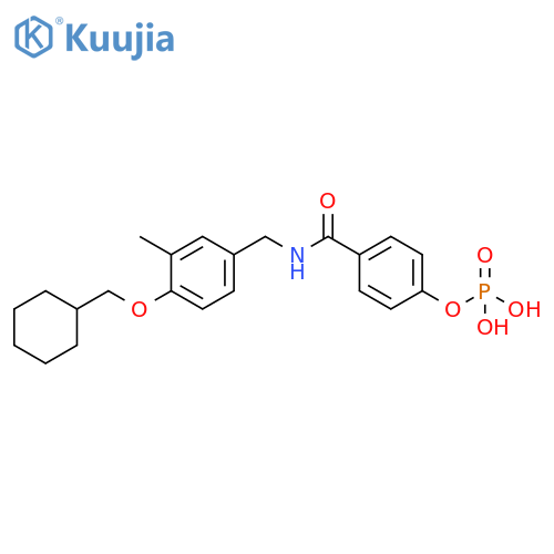 Benzamide,N-[[4-(cyclohexylmethoxy)-3-methylphenyl]methyl]-4-(phosphonooxy)- structure