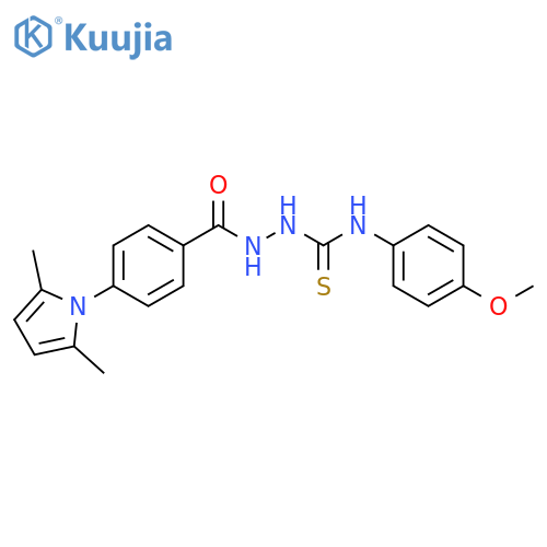 Benzoic acid, 4-(2,5-dimethyl-1H-pyrrol-1-yl)-, 2-[[(4-methoxyphenyl)amino]thioxomethyl]hydrazide structure