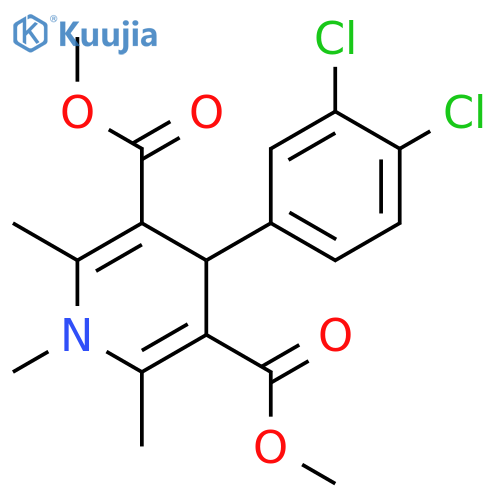 <br>dimethyl 4-(3,4-dichlorophenyl)-1,2,6-trimethyl-1,4-dihydro-3,5-pyridinedic arboxylate structure