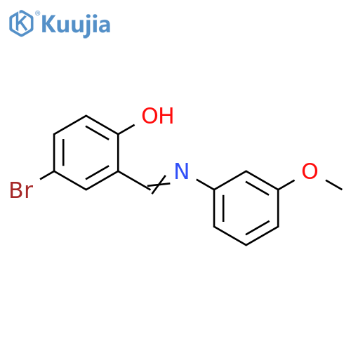4-bromo-2-{(E)-[(3-methoxyphenyl)imino]methyl}phenol structure