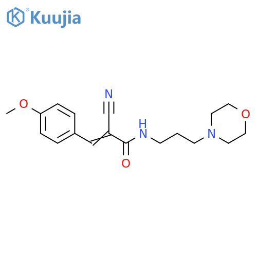 2-Cyano-3-(4-methoxyphenyl)-N-[3-(4-morpholinyl)propyl]-2-propenamide structure
