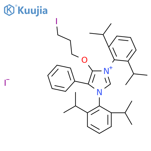 5-Phenyl-4-(3-iodopropyloxy)-bis(2,6-diisopropylphenyl)-imidaZolium iodide structure