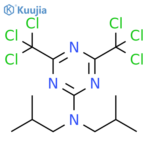 1,3,5-Triazin-2-amine,N,N-bis(2-methylpropyl)-4,6-bis(trichloromethyl)- structure