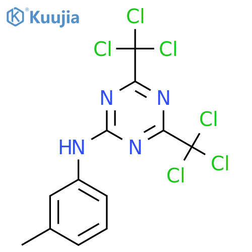 1,3,5-Triazin-2-amine,N-(3-methylphenyl)-4,6-bis(trichloromethyl)- structure