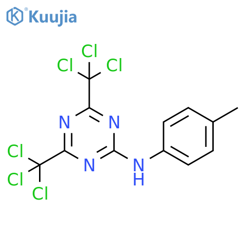 1,3,5-Triazin-2-amine,N-(4-methylphenyl)-4,6-bis(trichloromethyl)- structure