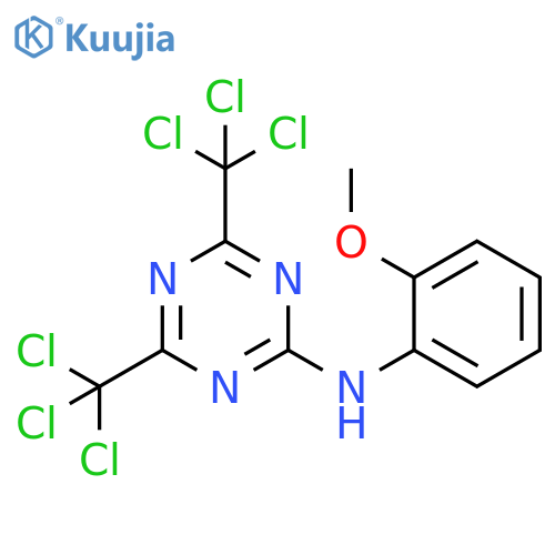 1,3,5-Triazin-2-amine,N-(2-methoxyphenyl)-4,6-bis(trichloromethyl)- structure