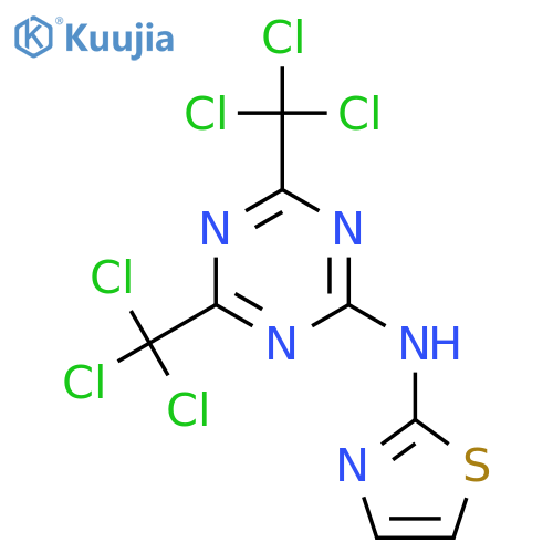 1,3,5-Triazin-2-amine,N-2-thiazolyl-4,6-bis(trichloromethyl)- structure
