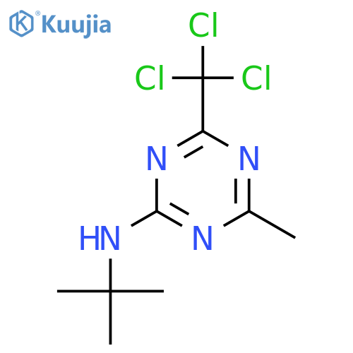 1,3,5-Triazin-2-amine,N-(1,1-dimethylethyl)-4-methyl-6-(trichloromethyl)- structure