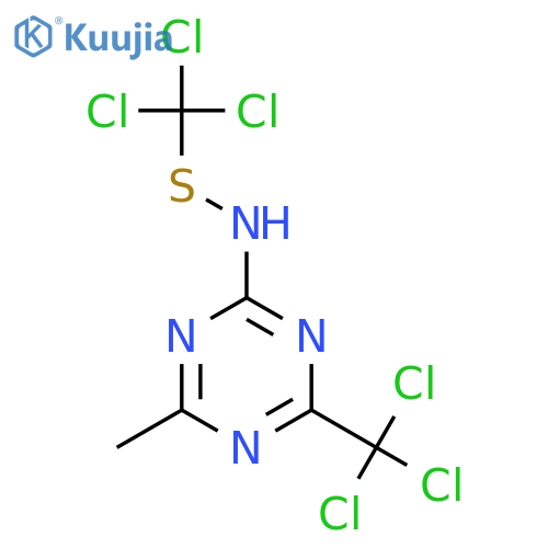 Methanesulfenamide,1,1,1-trichloro-N-[4-methyl-6-(trichloromethyl)-1,3,5-triazin-2-yl]- structure