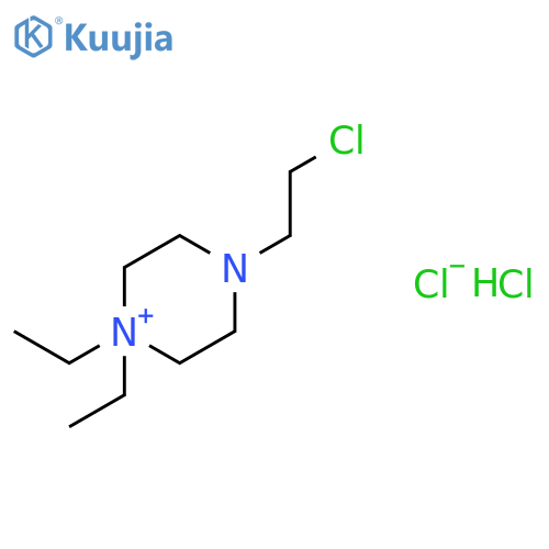 Piperazinium, 4-(2-chloroethyl)-1,1-diethyl-, chloride, hydrochloride structure