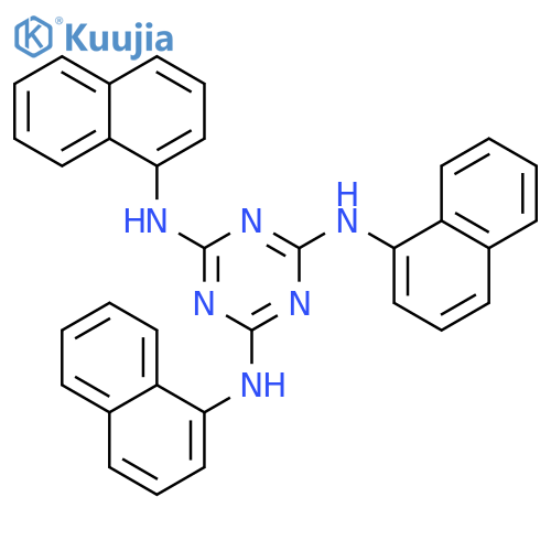 1,3,5-Triazine-2,4,6-triamine,N2,N4,N6-tri-1-naphthalenyl- structure