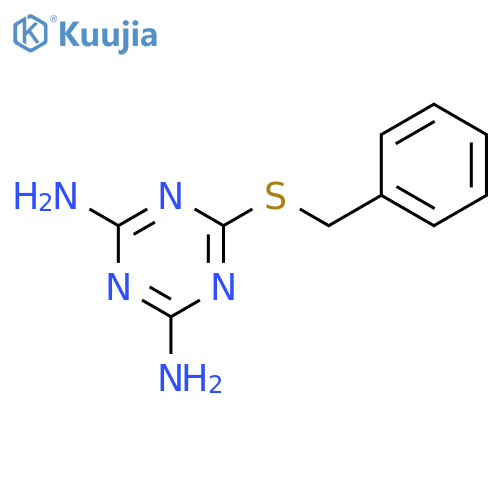 1,3,5-Triazine-2,4-diamine,6-[(phenylmethyl)thio]- structure