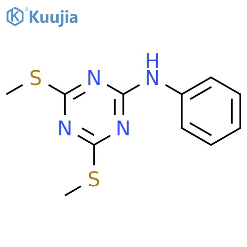 1,3,5-Triazin-2-amine,4,6-bis(methylthio)-N-phenyl- structure
