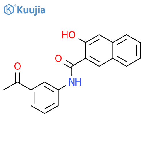 2-Naphthalenecarboxamide,N-(3-acetylphenyl)-3-hydroxy- structure