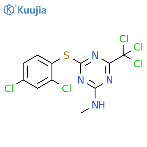 1,3,5-Triazin-2-amine,4-[(2,4-dichlorophenyl)thio]-N-methyl-6-(trichloromethyl)- structure