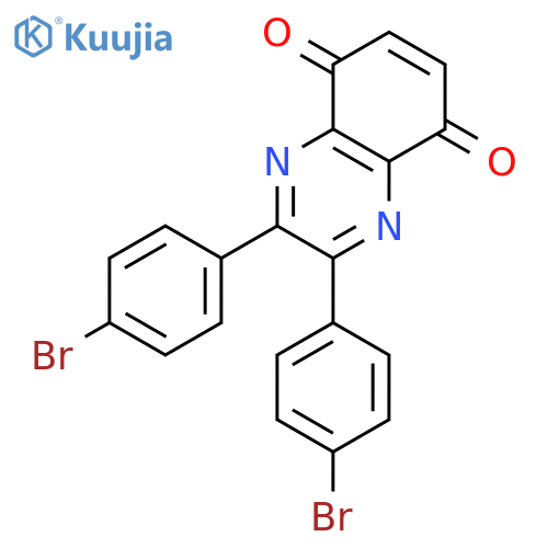 5,8-QUINOXALINEDIONE, 2,3-BIS(4-BROMOPHENYL)- structure