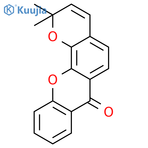 Pyrano[3,2-c]xanthen-7(2H)-one, 2,2-dimethyl- structure