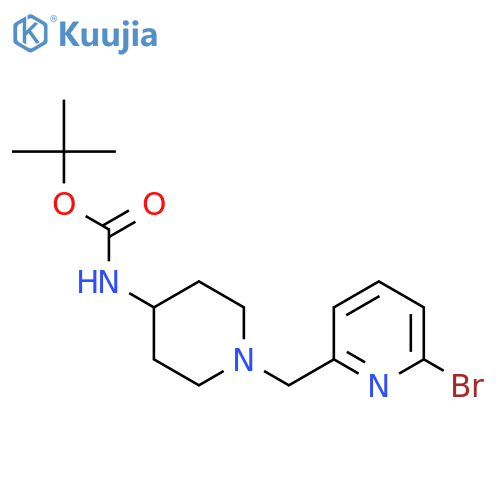 Carbamic acid,[1-[(6-bromo-2-pyridinyl)methyl]-4-piperidinyl]-, 1,1-dimethylethyl ester (9CI) structure