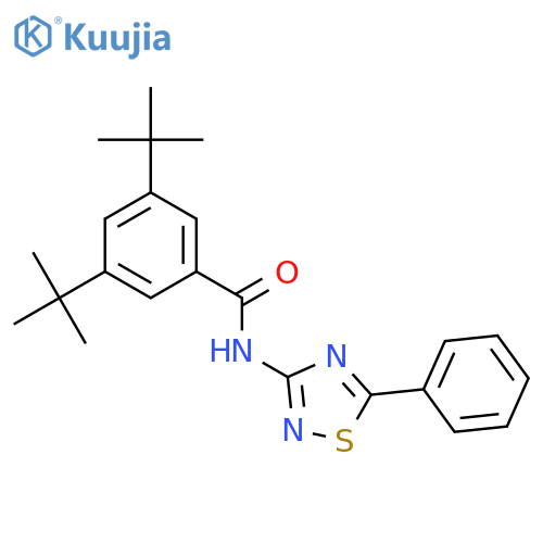 3,5-di-tert-butyl-N-(5-phenyl-1,2,4-thiadiazol-3-yl)benzamide structure
