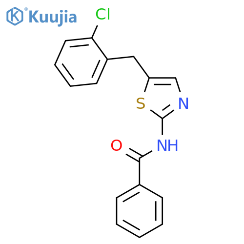 N-{5-(2-chlorophenyl)methyl-1,3-thiazol-2-yl}benzamide structure