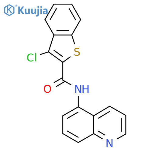 3-chloro-N-(quinolin-5-yl)-1-benzothiophene-2-carboxamide structure