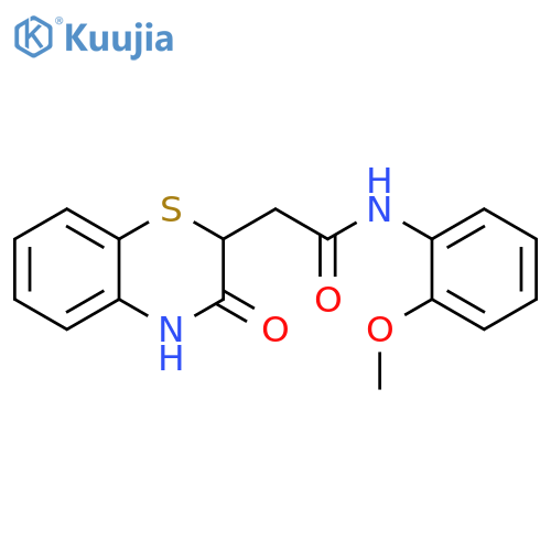 N-(2-methoxyphenyl)-2-(3-oxo-3,4-dihydro-2H-1,4-benzothiazin-2-yl)acetamide structure