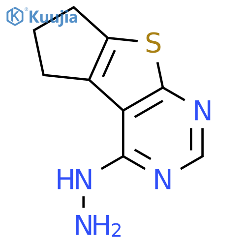 4-hydrazino-6,7-dihydro-5H-cyclopenta4,5thieno2,3-dpyrimidine structure