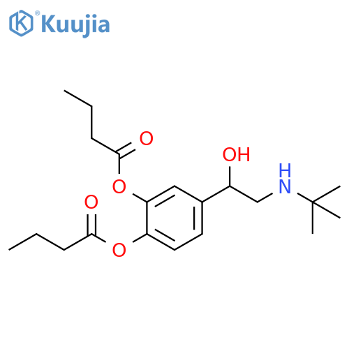 Butanoic acid,4-[2-[(1,1-dimethylethyl)amino]-1-hydroxyethyl]-1,2-phenylene ester structure