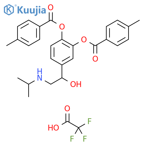 Benzoic acid, 4-methyl-,4-[1-hydroxy-2-[(1-methylethyl)amino]ethyl]-1,2-phenylene ester,trifluoroacetate (salt) structure