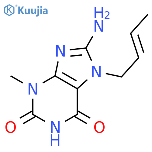 8-amino-7-(2E)-but-2-en-1-yl-3-methyl-2,3,6,7-tetrahydro-1H-purine-2,6-dione structure