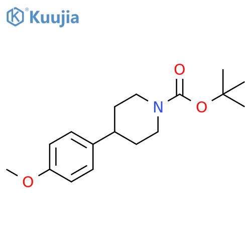 1-Piperidinecarboxylic acid, 4-(4-methoxyphenyl)-, 1,1-dimethylethyl ester structure