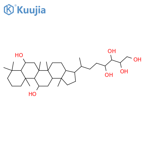 29-(2,3,4,5-Tetrahydroxypentyl)-6,11-hopanediol; (6α,11α,22R,32R,33R,34S)-form structure