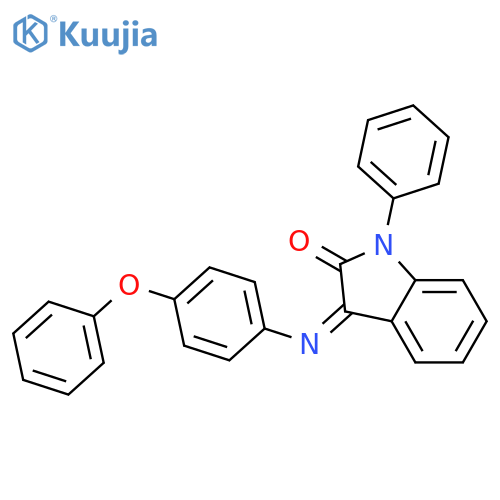 2H-Indol-2-one, 1,3-dihydro-3-[(4-phenoxyphenyl)imino]-1-phenyl- structure