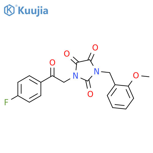 1-[2-(4-FLUOROPHENYL)-2-OXOETHYL]-3-(2-METHOXYBENZYL)-1H-IMIDAZOLE-2,4,5(3H)-TRIONE structure